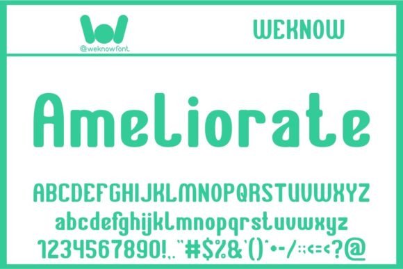 Ameliorate: The Vibrant Display Font for Modern Handmade Brands