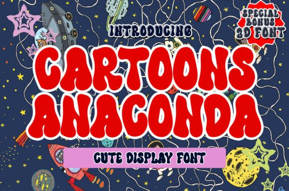 Cartoons Anaconda: The Bold Typeface for Handmade Branding