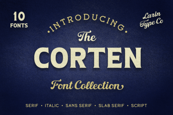 Corten: The Retro Display Font for Handmade Crafts and Labels