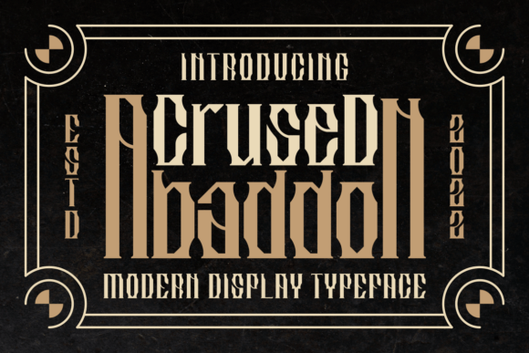 Crused Abaddon: A Unique Display Typeface for Bold Digital Design