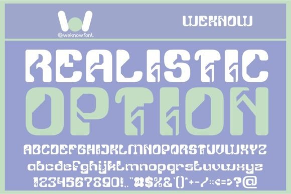 Realistic Option: A Futuristic Typeface for Bold Digital Branding